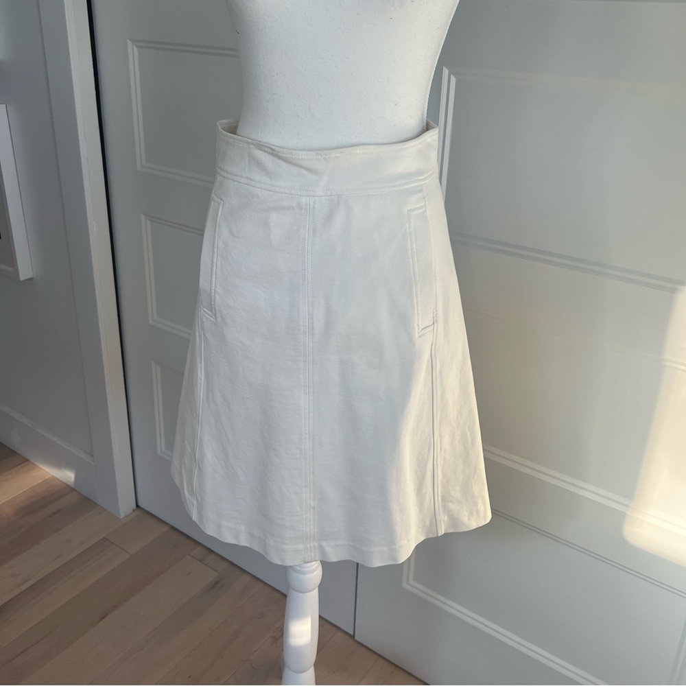 A line skirt cream-white